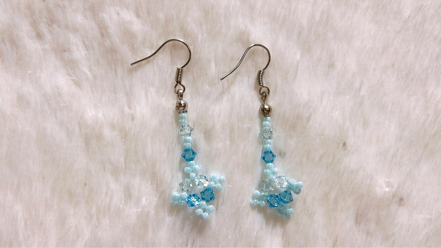 Checker Board Earrings, Chess Board Earring, Retro Earrings,Swarovski Crystal Earrings, Beaded Drop Earrings, Dangle Earrings, Gift for her