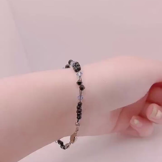 December Birthstone Bracelet, Blue Topaz Bracelet, Topaz Birthstone Bracelet, Minimalist Crystal Miyuki Bead Bracelet, Bead Bracelet