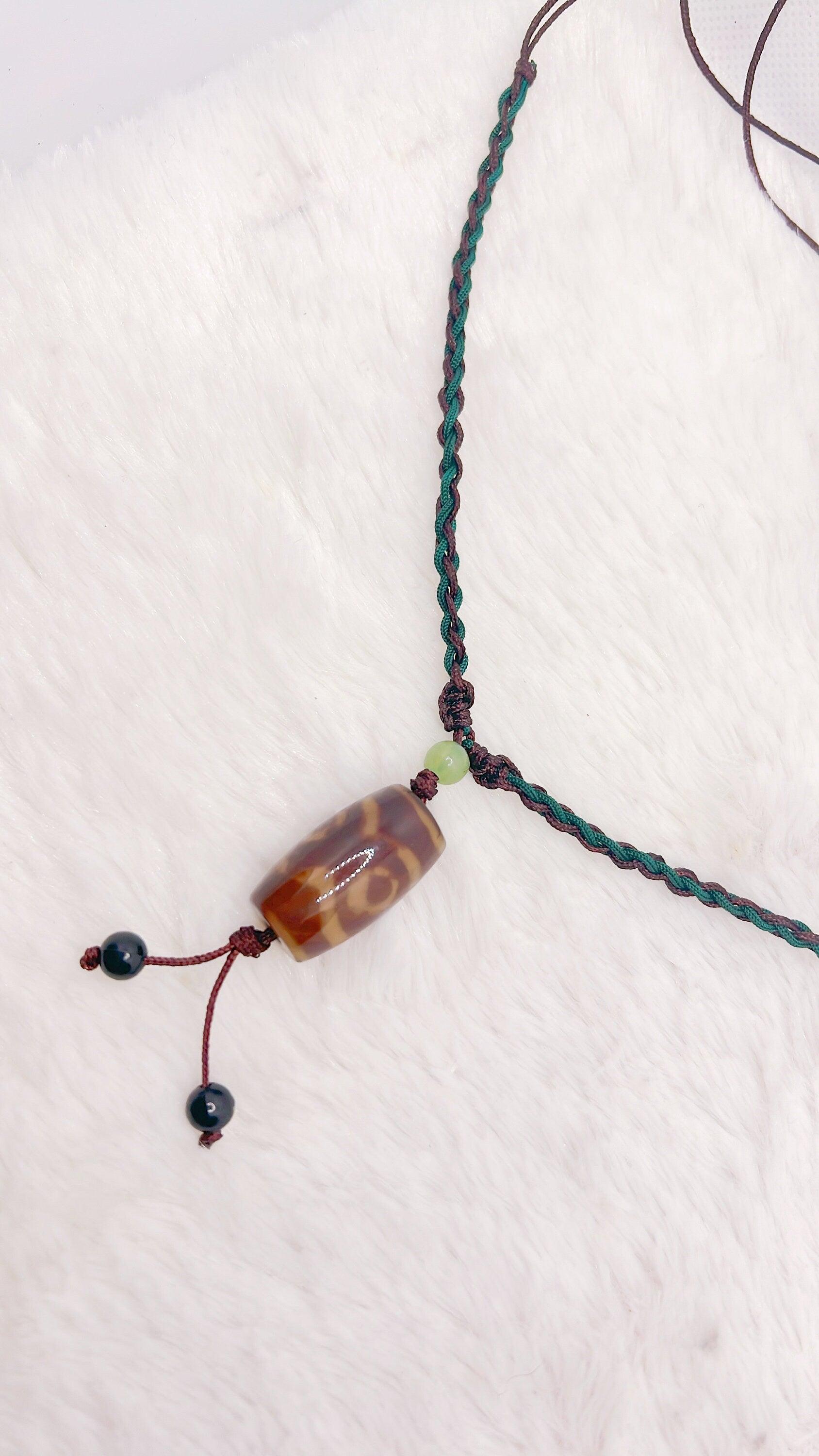 Boho Style Earthy String Adjustable Brown Agate Necklace, Agate Stone Jewelry, Natural Stone Necklace, Adjustable Necklace, Gift for her