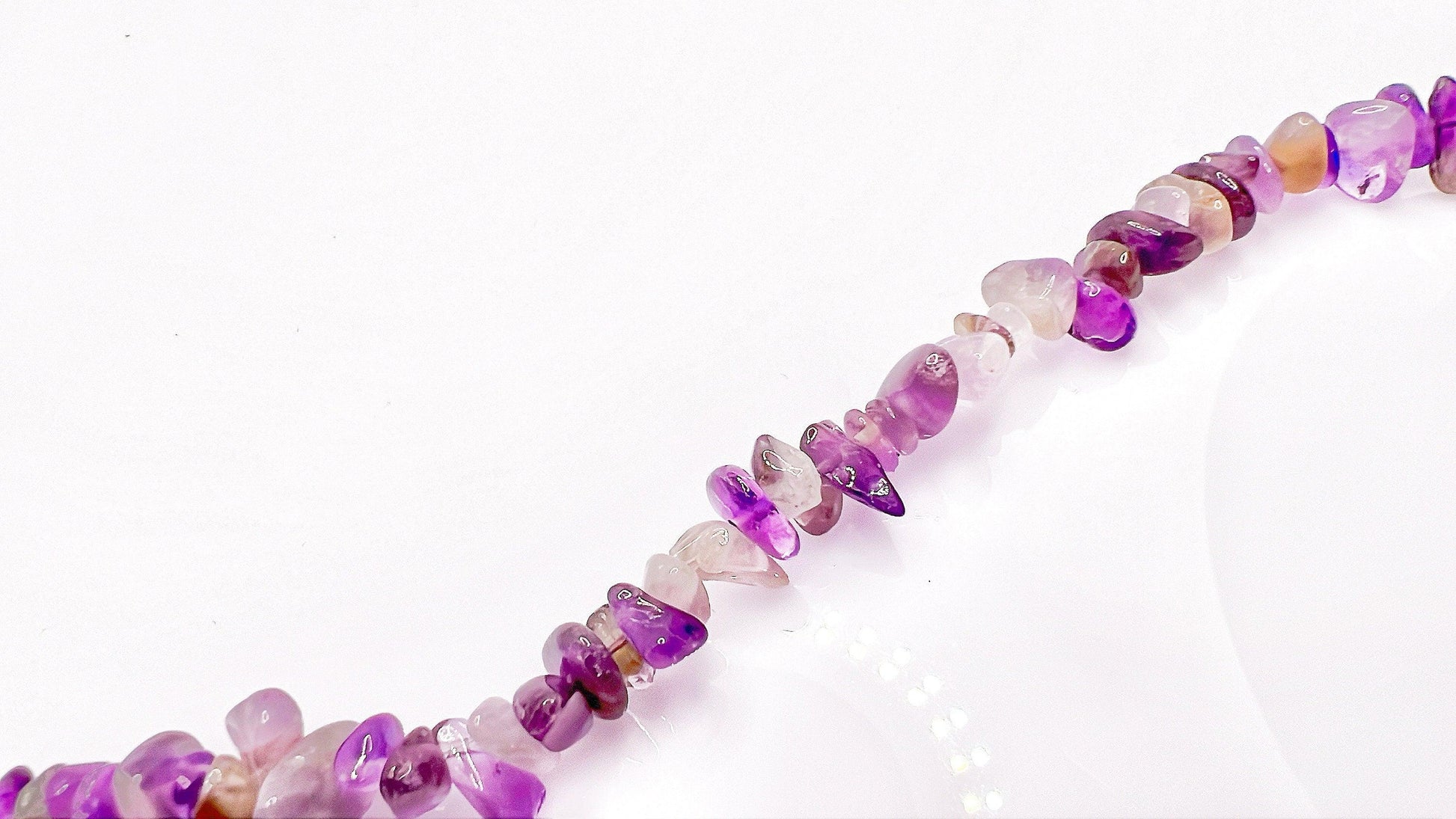 Amethyst Crystal Raw Chip Bracelets , Chakra Healing Irregular Crystals Jewelry, Chip Beads Bracelet, Gift for her