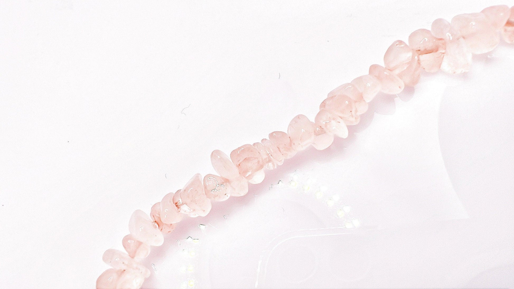 Rose Quartz Crystal Raw Chip Bracelets , Chakra Healing Irregular Crystals Jewelry, Chip Beads Bracelet, Gift for her